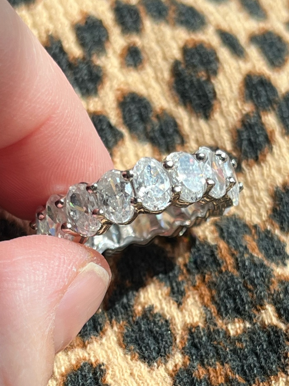 925 Sterling Silver CZ Eternity Band